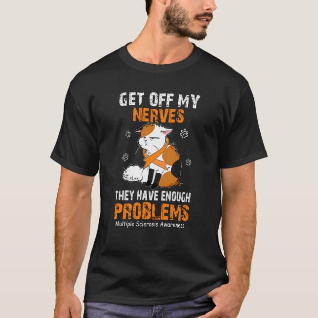 T-shirt Multiple Sclerosis Ms Awareness Orange Ribbon (Devant)