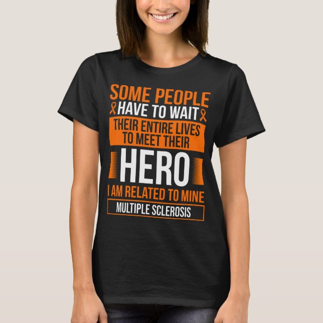 T-shirt Multiple Sclerosis Ribbon MS Warrior Survivor (Devant)