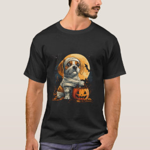T-shirt Mummy Beagle Citrouille Scary Halloween Amoureux d