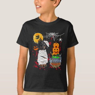 T-shirt Mummy Dachshund Chien Halloween Chien Citrouilles 