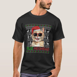 T-shirt Munchkin Chat Feliz Meowidad Noël drôle