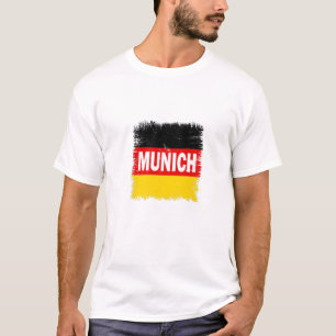T-shirt Munich - Allemagne avec drapeau allemand