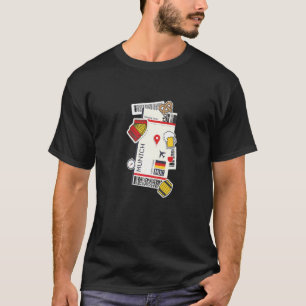 T-shirt Munich Allemagne Carte d'embarquement Billet d'avi