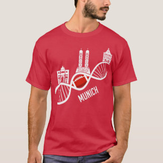 T-shirt Munich American Football Skyline Bavaria Cadeau cl