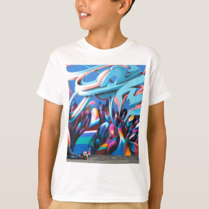 T-shirt Mur de graffiti cool