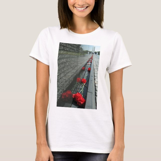 T-shirt Mur de mémorial de vétérans du Vietnam (Devant)