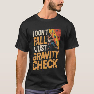 T-shirt Mur de Roche Gravité Vérification Randonnée Campin