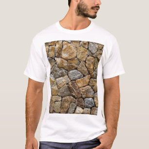 T-shirt Mur en pierre de gravier : Design décoratif