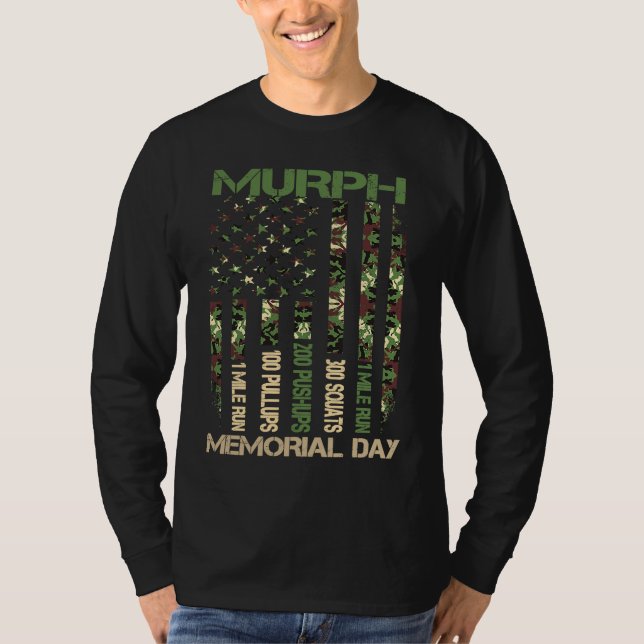 T-shirt Murph Challenge  Memorial Day Workout WOD Camo Gym (Devant)