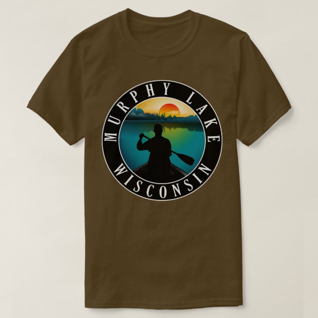 T-shirt Murphy Lake Wisconsin Canoeing 2 (Design devant)