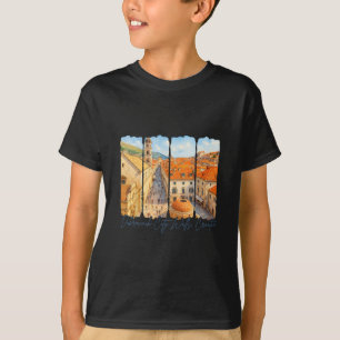 T-shirt Murs de la ville de Dubrovnik Croatie Voyage Pince