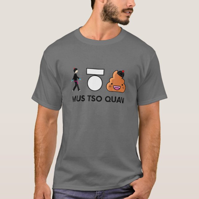 T-shirt Mus Tso Quav Hmong Creations Poop (Devant)