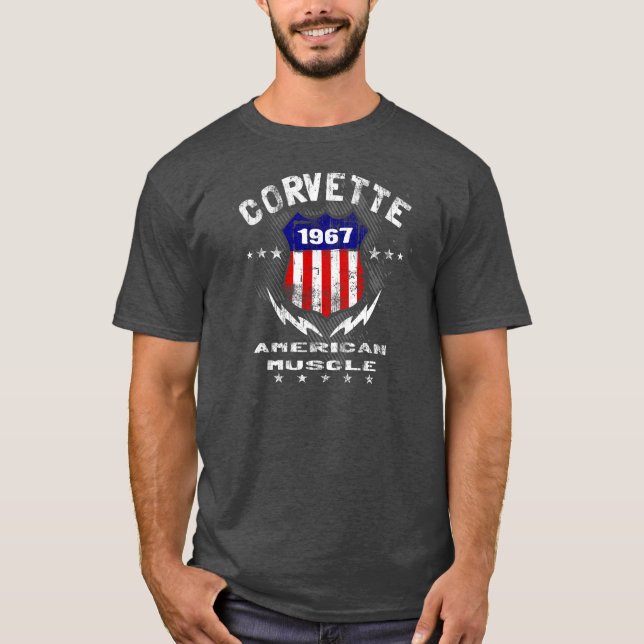 T-shirt Muscle 1967 américain de Corvette v3 (Devant)