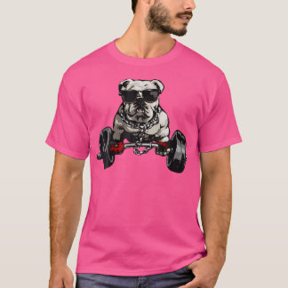 T-shirt Muscle Chien Chien Levant la mort Gym Poids W