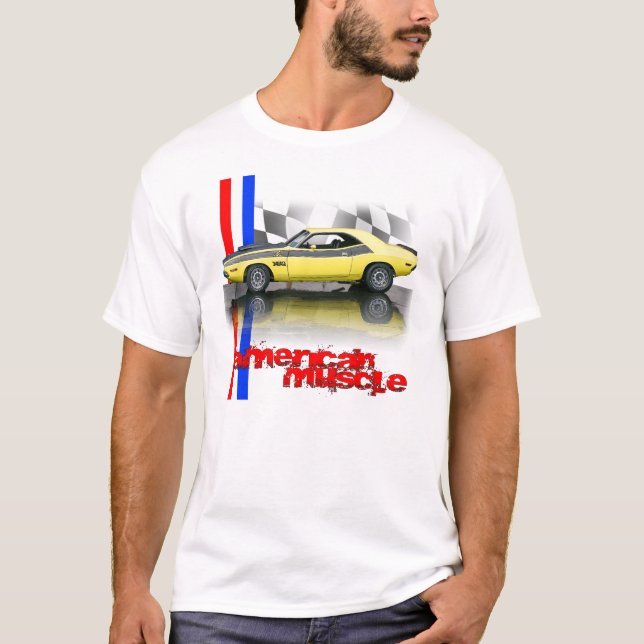 T-shirt Muscle d'Américain du challengeur T/A de Dodge (Devant)