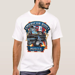 T-shirt Muscle de construction américaine - Cartoon classi