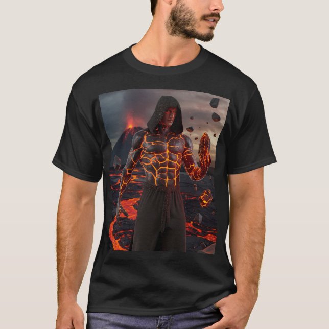 T - Shirt "Muscle Lava Cyborg": Entleash raw Power (Vorderseite)