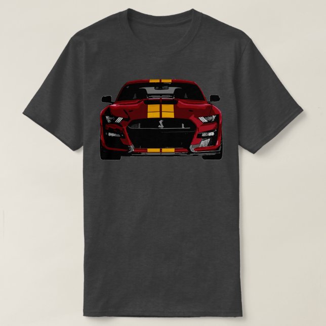 T-shirt Muscle moderne Mustang rouge foncé (Design devant)