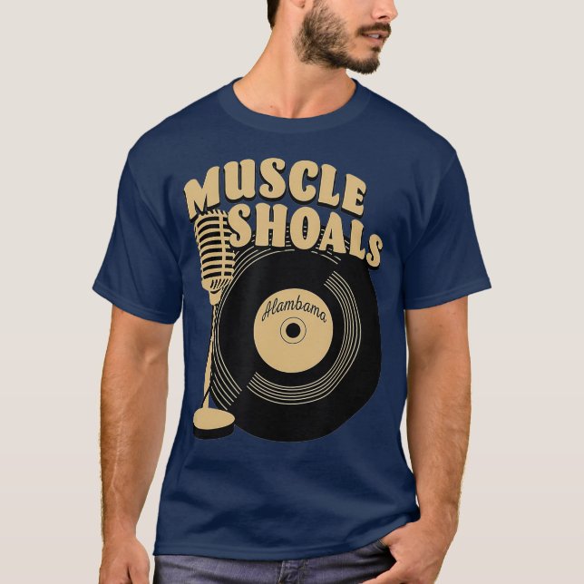 T-shirt Muscle Shoals Alabama Vinyl Record Musique (Devant)