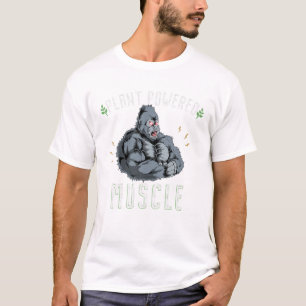 T-shirt Muscles à plante Gorilla Powerlifter entraînement