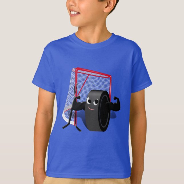 T-shirt Muscles on Hockey Puck (Devant)