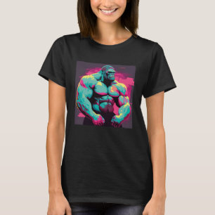 T-shirt Musculation Fitness Muscles Corps de Bête de Goril