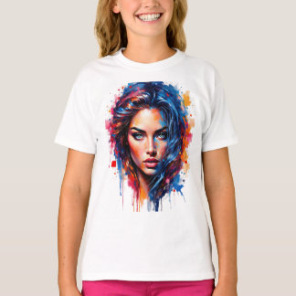 T-shirt Muse Chromatique - Portrait De Splash Néon