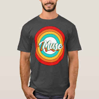 T-shirt Muse Nom Chemise Vintage Cercle Muse