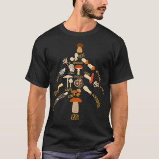 T-shirt Mushroom Mycology Fungi Xmas tree mushroom identif