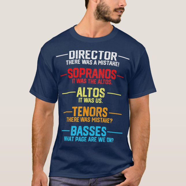 T-shirt Music Choir Members design For Musician Director (Devant)