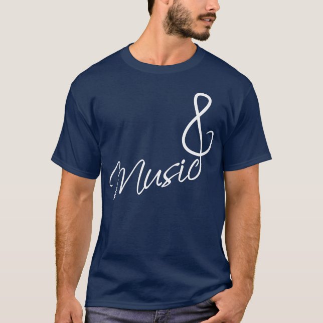T-shirt Music Clef Note French Violinreble Musical Sound g (Devant)