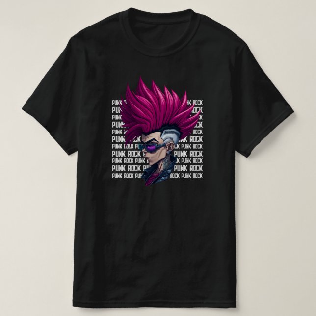 T-shirt Music Punk Rock Et Roll New Wave Rocker Band Gig (Design devant)