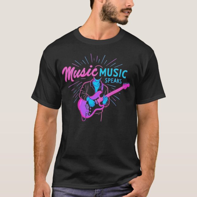 T - SHIRT MUSIC SPRICHT NEUES FASHION DESIGNER T-S (Vorderseite)
