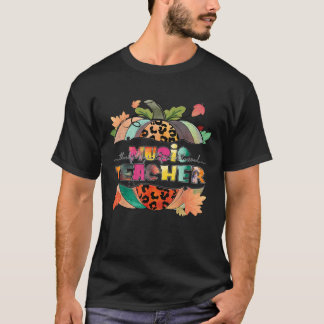 T-shirt Music Teacher Thankful Grateful Blessed Pumpkin Au