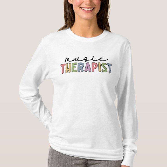 T-shirt Music Therapist Retro Music Therapy Cadeaux (Devant)