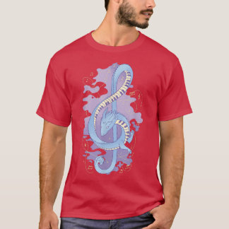 T-shirt Musical Dragon Creature Music Piano Instrument