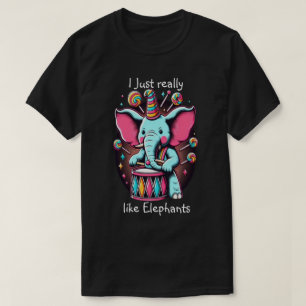 T-shirt Musical Pachyderm J'aime vraiment les éléphants