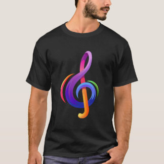T-shirt Musical Treble Clef Music Notes G Clef