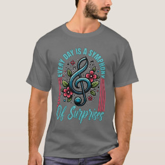 T-shirt Musiceacher Chaque Jour Est Une Symphonie Musique 