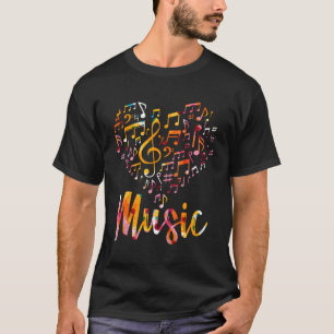 T-shirt Musician Gift Musical Instrument Music Notes Trebl