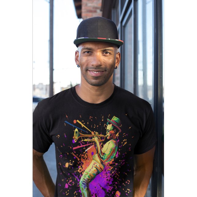 T-shirt Musicien Abstrait jouant à la trompette (Créateur téléchargé)