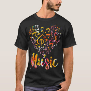 T-shirt Musicien Cadeau Musique Instrument de musique Note