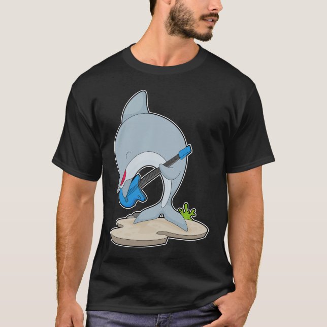 T-shirt Musicien dauphin Musique de guitare (Devant)