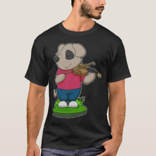 T-shirt Musicien de chien Musique de violon