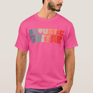 T-shirt Musicien de guitare acoustique rétro - Acoustique