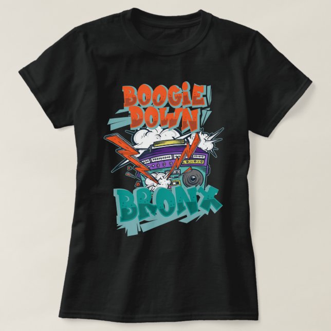 T-shirt Musicien drôle Boogie Down Bronx Hip hop (Design devant)