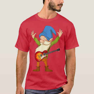 T-shirt Musicien Guitariste Gnome Guitare Joueur Musique N