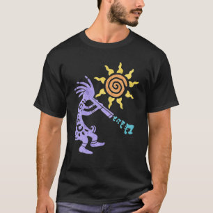 T-shirt Musicien Kokopelli Amérindien Avec Ventilateur Flu