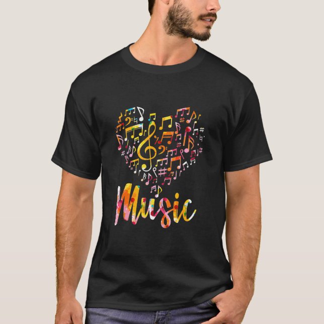 T-shirt Musicien Musical Instrument Notes musicales Treble (Devant)