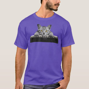 T-shirt Musicien Piano Cat T pour les mélomanes